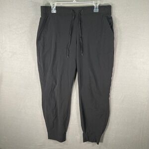 Eddie Bauer Womens Joggers Size L Black Drawstring‎ Activewear Pants